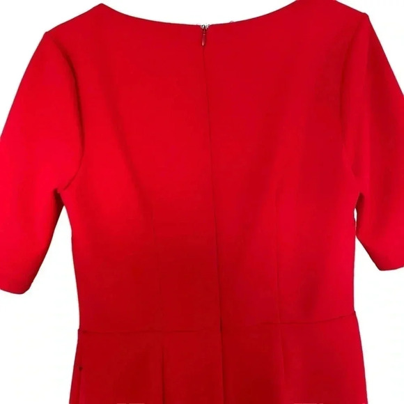 Maggy London Red Scoop Neck Sheath Dress NWOT - Picture 7 of 10